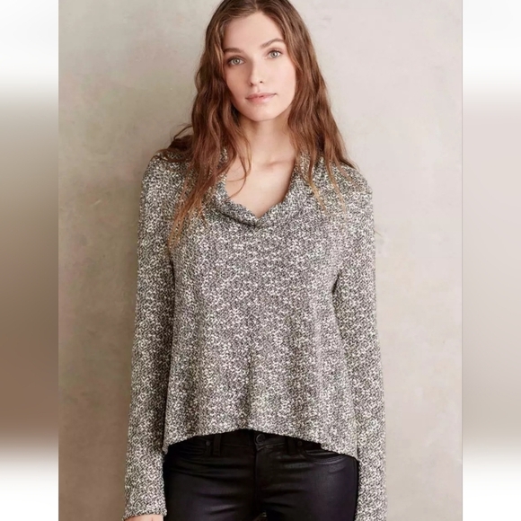 Sunday in Brooklyn Metallic Cowl Neck Slouchy Pullover Sweater XL - Picture 1 of 6